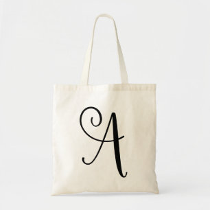 Lettre de monogramme un sac fourre-tout à toile de
