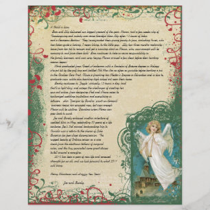 Lettre de Noël Angel vintage