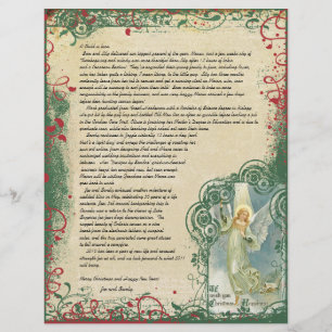 Lettre de Noël Angel vintage