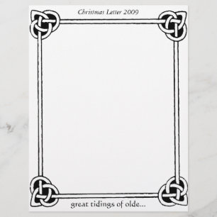 Lettre de Noël celtique Noeuds Vintage 2009