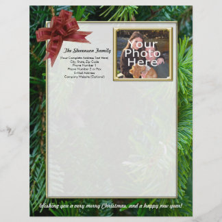 Lettre de Noël de famille, en-tête de lettre de