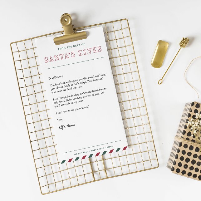 Lettre de Noël des elfes de Père Noël (Créateur téléchargé)