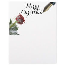 Lettre de Noël Joyeux rose de neige