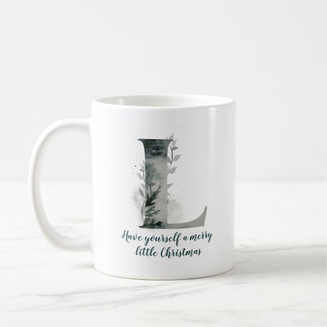 Lettre de Noël L Alphabet Café Mug (Gauche)