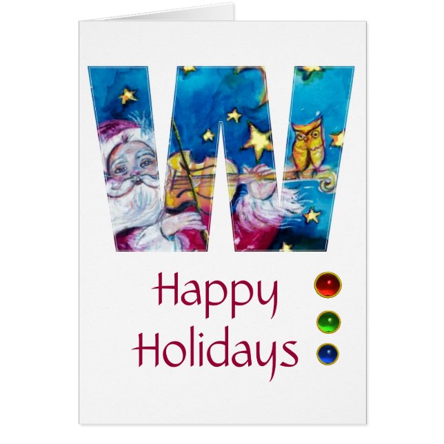 LETTRE DE NOËL / MONOGRAMME PÈRE NOËL INSPIRÉ (Devant)