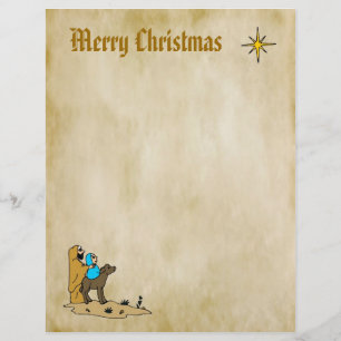 Lettre de Noël Papier - Étoile de Bethléem