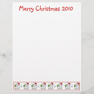 Lettre de Noël Papier : Snowman Joyeux Noël