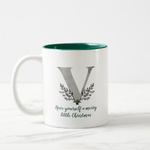 Lettre de Noël V Alphabet Café Mug