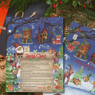 Lettre de Père Noël aquarelle du Pôle Nord   Villa