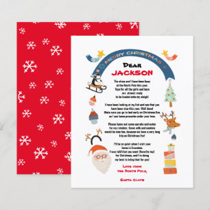 Lettre de Père Noël du Pôle Nord Noël