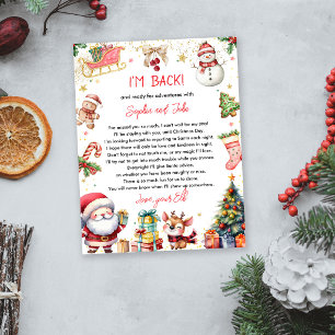 Lettre de Retour de Noël Me Voici De Retour