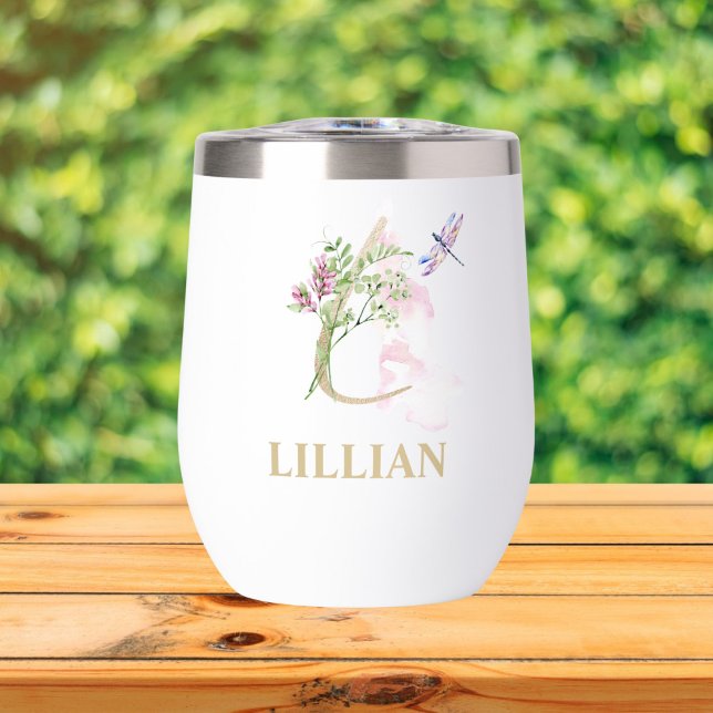 Lettre de script or L Monogramme Nom personnalisé (Créateur téléchargé)