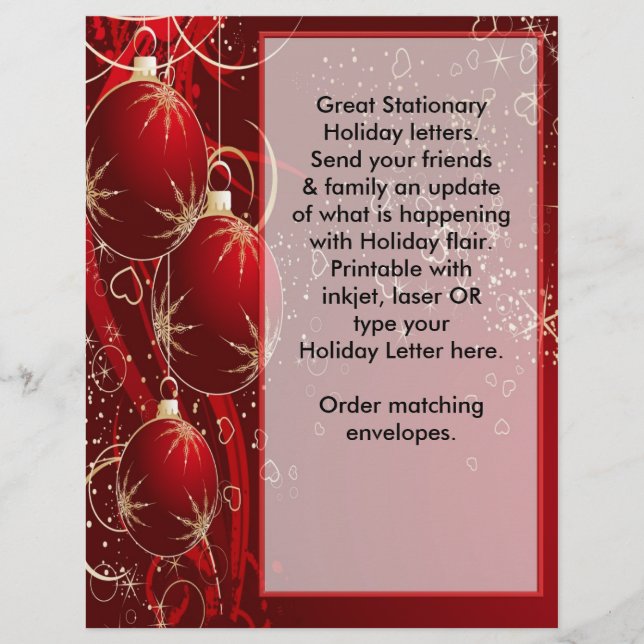 Lettre de vacances Noël à vos amis et votre famill (Devant)