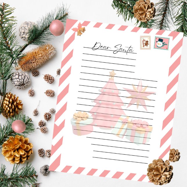 Lettre de voeux de Noël Festive Girls à Père Noël (Créateur téléchargé)