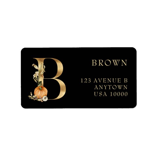 LETTRE DÉCORATIVE B avec étiquette de monogramme d (Devant)