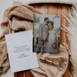 lettre délicate mariage merci photo<br><div class="desc">Une belle délicate écriture design avec une image merveilleuse de la mariée et du marié. Ajoutez un message de remerciement personnel à l'arrière.</div>