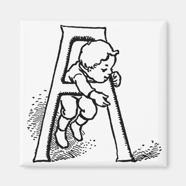 Lettre d'Escalade Toddler 'A' - Aimant (Devant)
