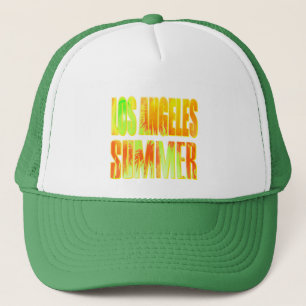 Lettre d'été de Los Angeles Orange jaune Casquette