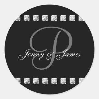 LETTRE Diamond P Noms Stickers Mariage