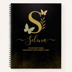 Lettre d'or Carnet papillon S