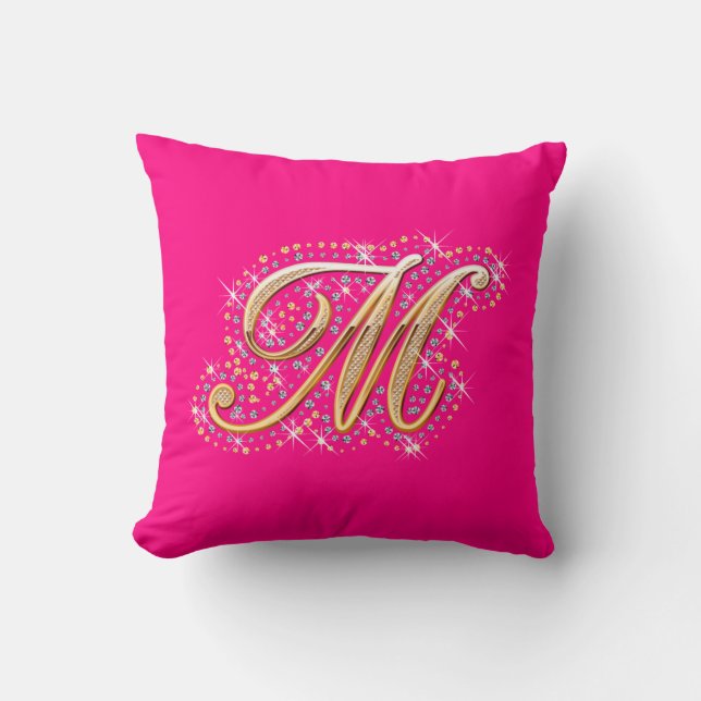 Lettre d'or M - Coussin (Recto)