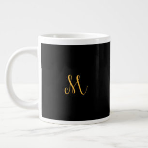 Lettre d'or "M" Monogramme Mug