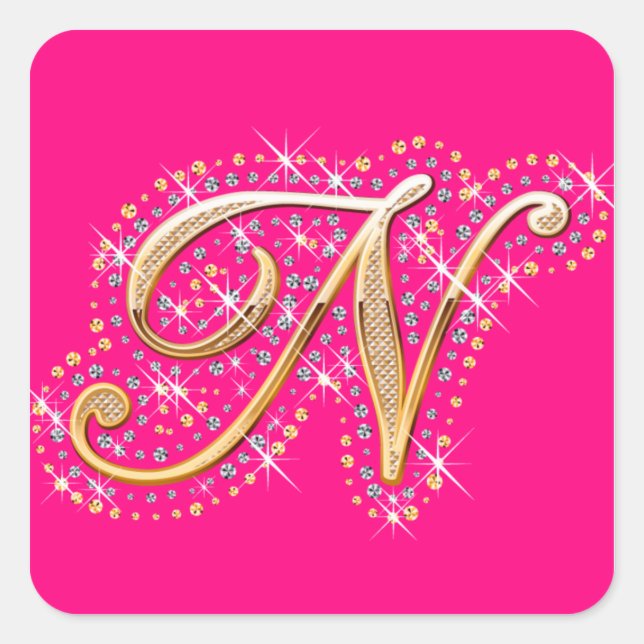 Lettre d'or N - Sticker (Devant)