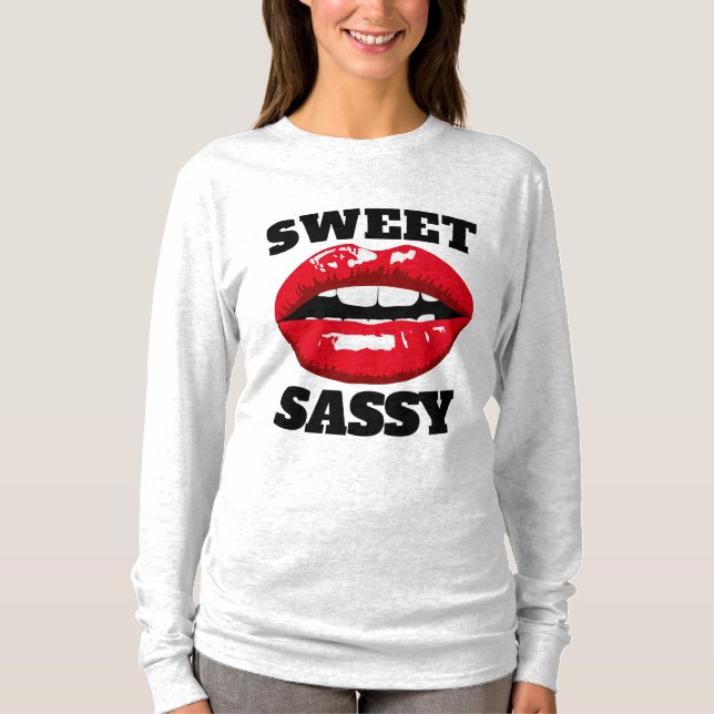 LETTRE DOUCE SASSY ROUGE LIPS Dames T-Shirts (Devant)