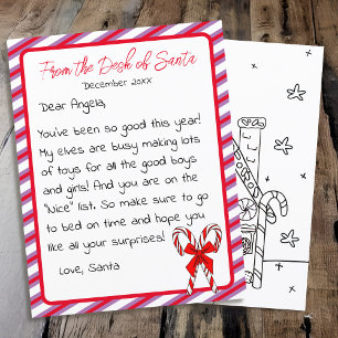 Lettre du Père Noël Clause Noël de l'enfant