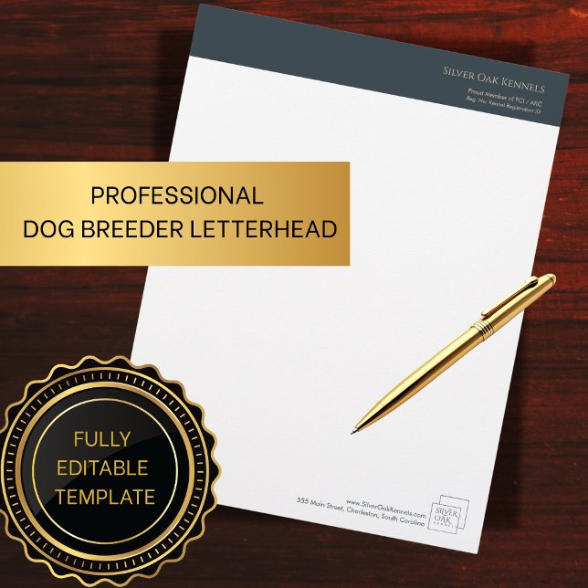 Lettre Éleveur de Chiens Professionnel En-tête (Créateur téléchargé)