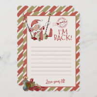 Lettre Elf "I'm Back" Carte pour notes modifiable
