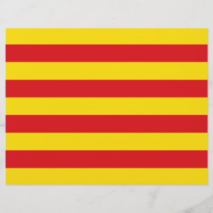 Lettre En-tête avec Drapeau de Catalogne