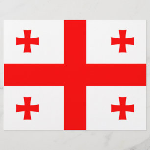 Lettre En-tête avec Drapeau de Géorgie