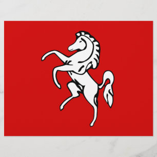 Lettre En-tête avec Drapeau de Kent, Angleterre