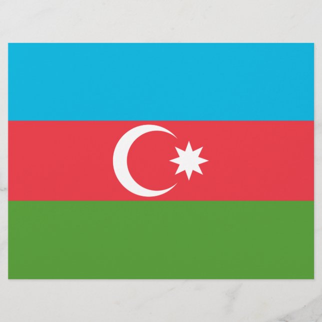 Lettre En-tête avec Drapeau de l'Azerbaïdjan (Devant)