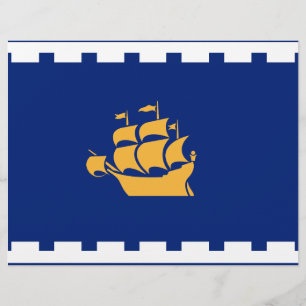 Lettre En-tête avec Drapeau de Québec, Canada