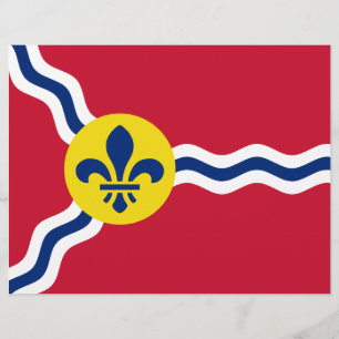 Lettre En-tête avec Drapeau de Saint-Louis, Missouri
