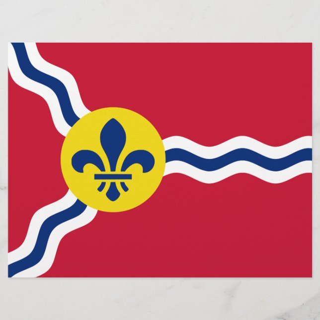 Lettre En-tête avec Drapeau de Saint-Louis, Missouri (Devant)
