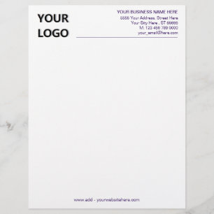 Lettre En-tête de bureau d'affaires avec logo