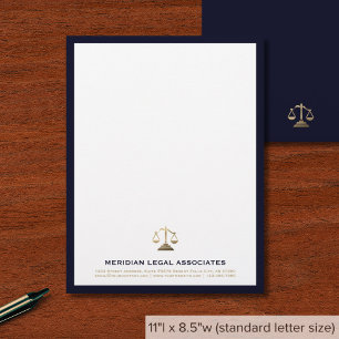Lettre En-tête de l'échelle de la Marine Gold Justice