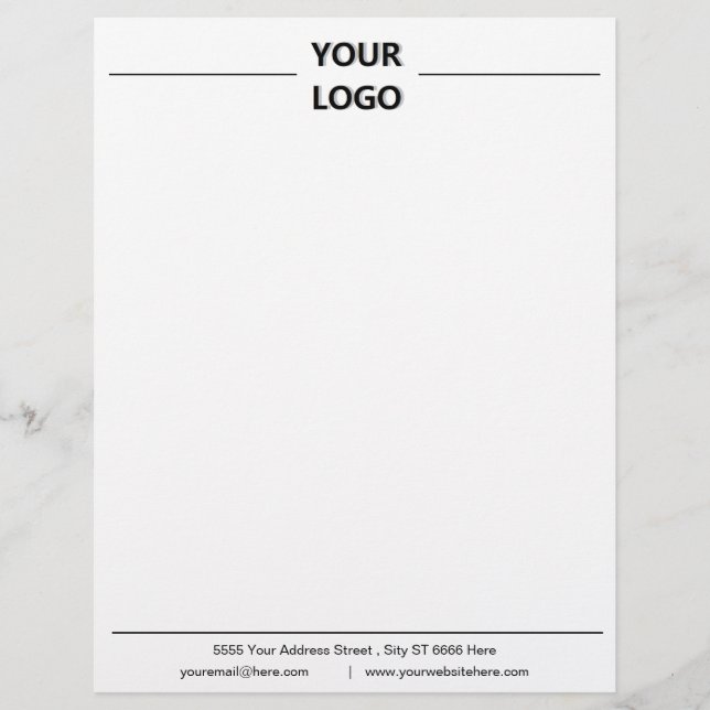 Lettre En-tête de votre entreprise Design Business avec l (Devant)