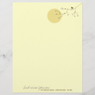Lettre En-tête du Baby shower de la famille des oiseaux n