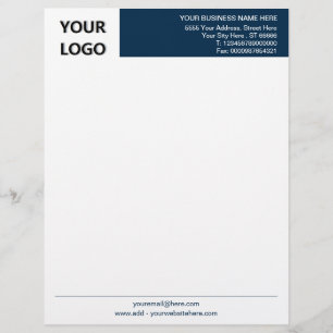 Lettre En-tête du bureau d'affaires de votre logo Choisi