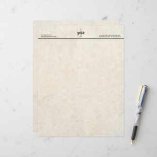 Lettre En-tête du logo de style Vintage de parchemin clas