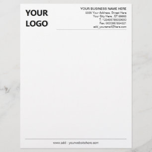 Lettre En-tête personnalisé du logo de l'entreprise