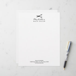 Lettre En-tête personnalisé pour salon de coiffure et bar