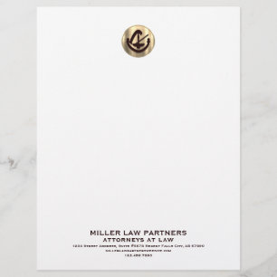 Lettre En-tête simple moderne de luxe pour les avocats