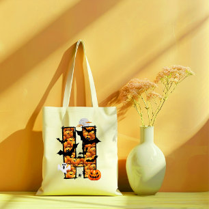 Lettre esthétique Halloween H sac fourre-tout