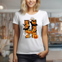 Lettre esthétique Halloween T-shirt H