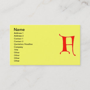 Lettre F Carte de visite